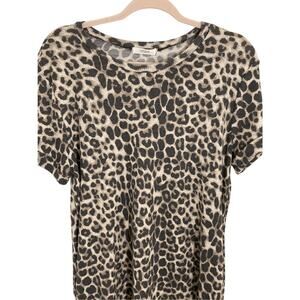 Cherish Medium Women's Cheetah Print Slip On Mob Wife Grease T-Shirt Dress